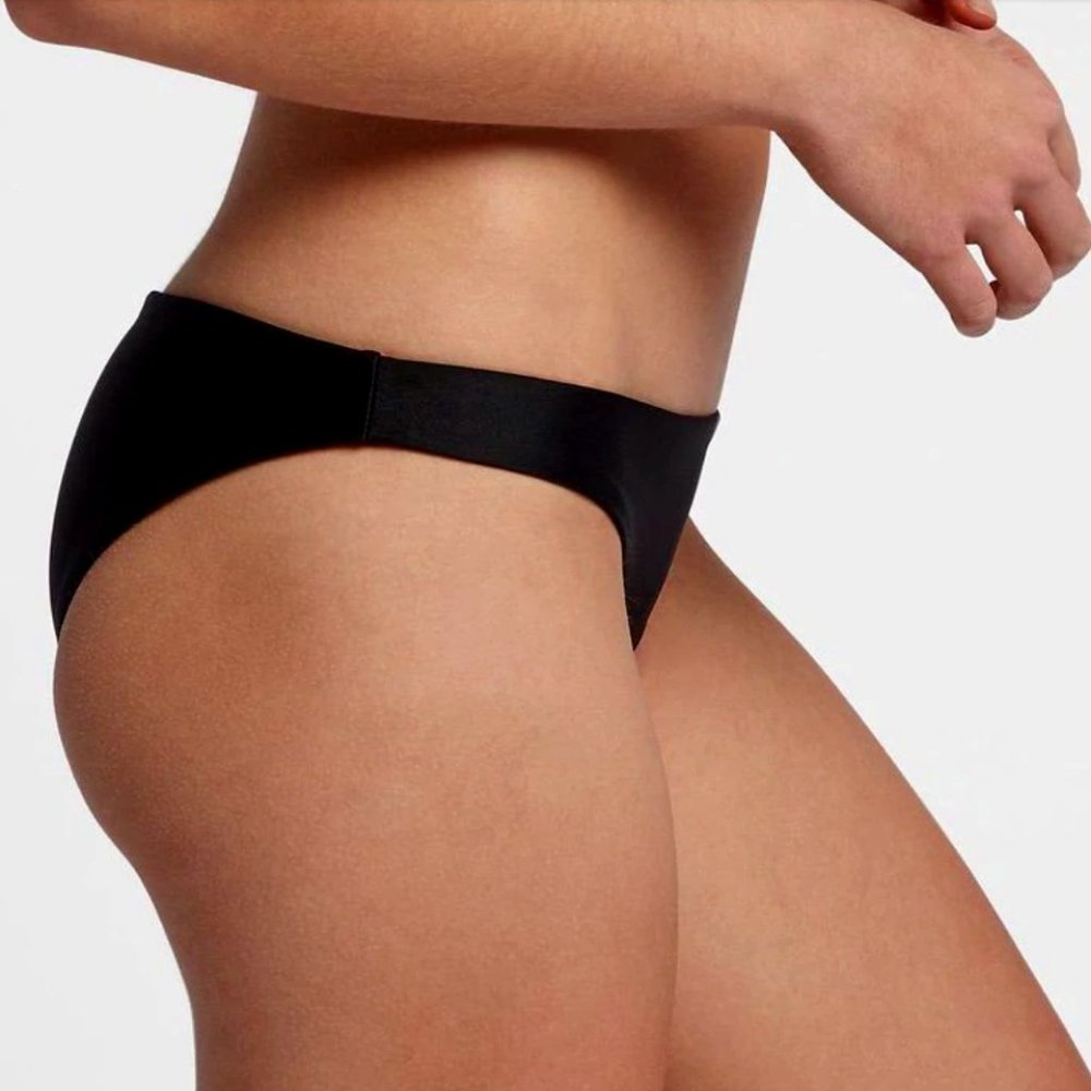 Hurley Quick Dry Surf Bikini Bottom, Black XL 10-12 NWT